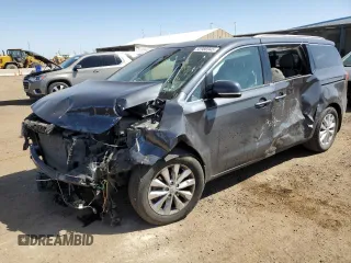 2017 Kia Sedona EX with VIN KNDMC5C16H6291154, listed as a Copart auction lot 52986945 with 107,067 mi miles and Salvage Title. Bid and sale history available at carsss.com. Image 1.