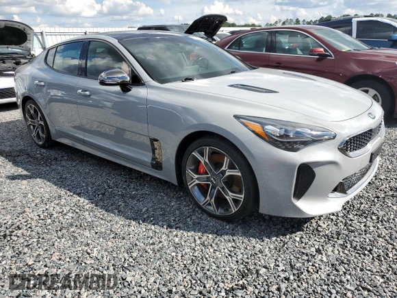2020 Kia Stinger GT1 with VIN KNAE45LC2L6073852, listed as a Copart auction lot 73830204 with Not Provided miles and Salvage Title. Bid and sale history available at DreamBid. Image 4.