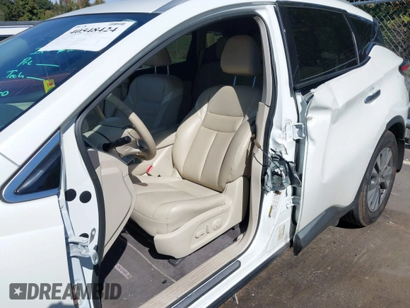 2018 Nissan Murano SL with VIN 5N1AZ2MGXJN202938, listed as a IAAI auction lot 40548424 with 56,237 mi miles and . Bid and sale history available at DreamBid. Image 21.