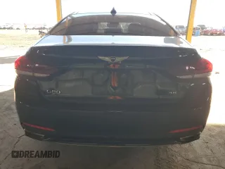 2018 Genesis G80 3.8L with VIN KMHGN4JE8JU231963, listed as a Copart auction lot 77375914 with 86,227 mi miles and Salvage Title. Bid and sale history available at carsss.com. Image 6.