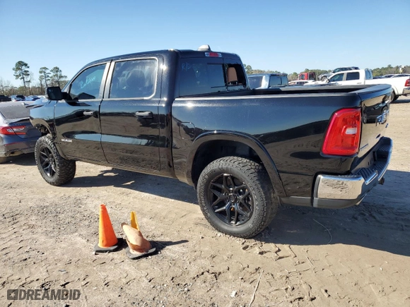 2025 Ram 1500 Big Horn with VIN 1C6SRFFP7SN529108, listed as a Copart auction lot 46855335 with 4,834 mi miles and Salvage Title. Bid and sale history available at carsss.com. Image 2.