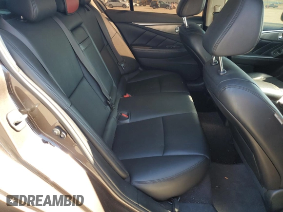 2015 Infiniti Q50 with VIN JN1BV7AR9FM405679, listed as a Copart auction lot 55884795 with 104,419 mi miles and Salvage title. Bid and sale history available at DreamBid. Image 10.