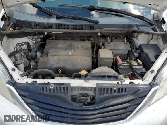2012 Toyota Sienna LE with VIN 5TDJK3DC0CS043968, listed as a Copart auction lot 72185614 with 166,194 mi miles and Salvage Title. Bid and sale history available at carsss.com. Image 12.