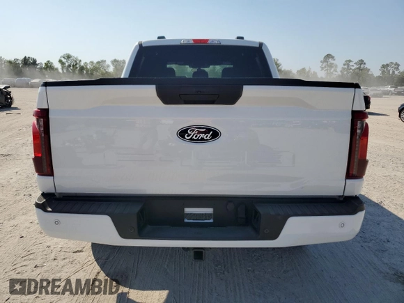2024 Ford F-150 STX with VIN 1FTEW2K57RKD19468, listed as a Copart auction lot 73657674 with 5,055 mi miles and Salvage Title. Bid and sale history available at carsss.com. Image 6.