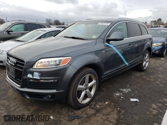 2007 Audi Q7 Premium Plus with VIN WA1EY74LX7D076110, listed as a Copart auction lot 87622125 with 93,478 mi miles and Clean title. Bid and sale history available at DreamBid. Image 1.