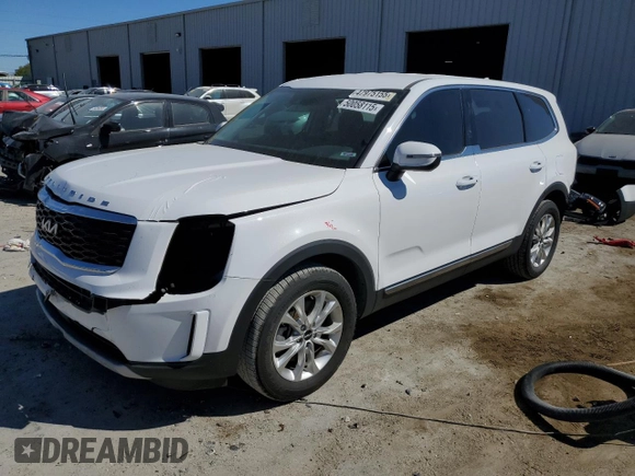 2022 Kia Telluride LX with VIN 5XYP2DHC1NG292886, listed as a Copart auction lot 50058115 with 51,235 mi miles and Salvage title. Bid and sale history available at DreamBid. Image 1.