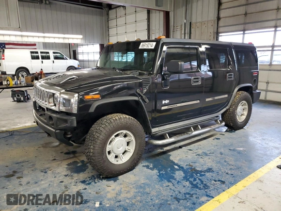 2003 Hummer H2 with VIN 5GRGN23U73H116472, listed as a Copart auction lot 86919214 with 172,543 mi miles and Salvage Title. Bid and sale history available at carsss.com. Image 1.