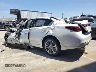 2018 Infiniti Q50 Luxe with VIN JN1EV7AP3JM351994, listed as a Copart auction lot 57911475 with Not provided miles and Salvage title. Bid and sale history available at DreamBid. Image 2.