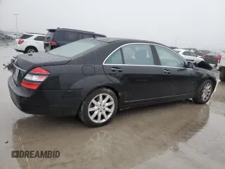 2007 Mercedes-Benz S 550 with VIN WDDNG71X37A082239, listed as a Copart auction lot 43157965 with 51,302 mi miles and Salvage Title. Bid and sale history available at DreamBid. Image 3.