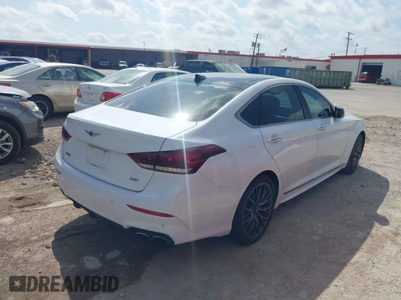 2018 Genesis G80 Sport with VIN KMHGN4JB5JU223891, listed as a IAAI auction lot 42559899 with 156,603 mi miles and . Bid and sale history available at DreamBid. Image 13.