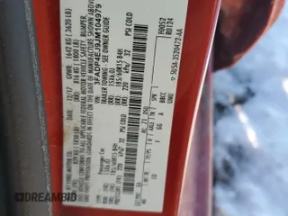 2018 Ford Fiesta SE with VIN 3FADP4EJ9JM104979, listed as a Copart auction lot 45969655 with Not Provided miles and Salvage Title. Bid and sale history available at DreamBid. Image 12.