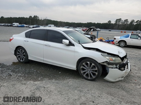 2014 Honda Accord Sedan Sport with VIN 1HGCR2F5XEA015559, listed as a Copart auction lot 48861885 with 215,965 mi miles and Salvage Title. Bid and sale history available at carsss.com. Image 4.