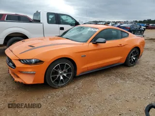 2020 Ford Mustang EcoBoost with VIN 1FA6P8TD9L5178229, listed as a Copart auction lot 45475445 with 39,687 mi miles and Salvage Title. Bid and sale history available at carsss.com. Image 1.