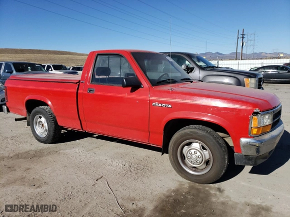 1993 Dodge Dakota "S" with VIN 1B7FL26X5PS214918, listed as a Copart auction lot 47417035 with 104,004 mi miles and Clean Title. Bid and sale history available at carsss.com. Image 4.
