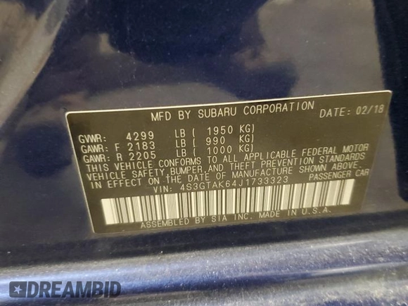 2018 Subaru Impreza Special Sports z VIN 4S3GTAK64J1733323, wystawiony jako Copart lot #86762244 z przebiegiem 64 532 mil mil oraz Czysty tytuł • Clean title. Historia ofert i sprzedaży dostępna na DreamBid. Obrazek 14.