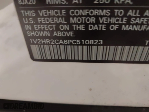 2023 Volkswagen Atlas SE with VIN 1V2HR2CA6PC510823, listed as a IAAI auction lot 41576865 with 22,991 mi miles and . Bid and sale history available at DreamBid. Image 9.