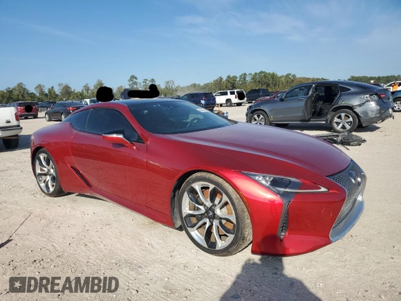 2022 Lexus LC with VIN JTHBP5AY7NA104717, listed as a Copart auction lot 80895404 with 0 mi miles and Non Repairable. Bid and sale history available at carsss.com. Image 4.