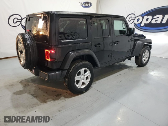 2022 Jeep Wrangler Unlimited Sport S with VIN 1C4HJXDN7NW221260, listed as a Copart auction lot 85825194 with 8,391 mi miles and Clean Title. Bid and sale history available at carsss.com. Image 3.