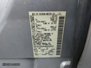 2004 Nissan Quest SE with VIN 5N1BV28U44N359305, listed as a Copart auction lot 68366604 with 140,742 mi miles and Salvage Title. Bid and sale history available at carsss.com. Image 13.