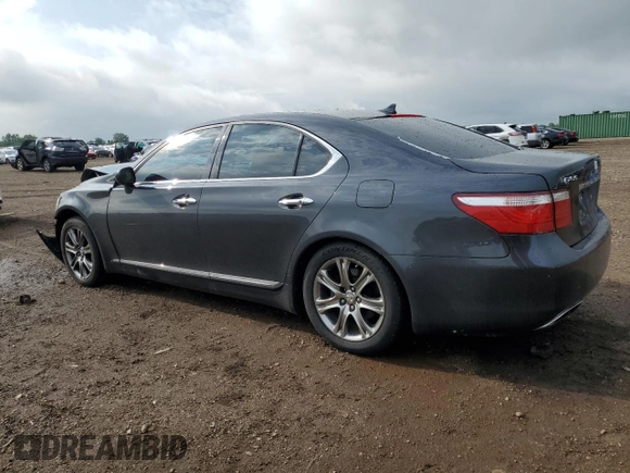 2008 Lexus LS 460 with VIN JTHBL46FX85054681, listed as a Copart auction lot 61207375 with 174,753 mi miles and Salvage title. Bid and sale history available at DreamBid. Image 2.