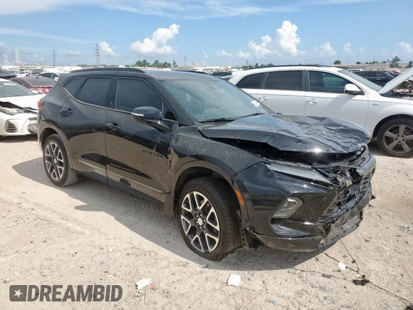 2024 Chevrolet Blazer RS with VIN 3GNKBERS5RS181954, listed as a Copart auction lot 62336035 with 10,701 mi miles and Salvage title. Bid and sale history available at DreamBid. Image 4.