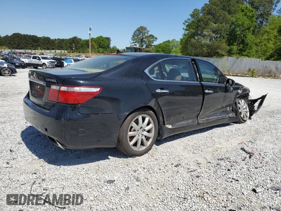 2008 Lexus LS 460 L with VIN JTHGL46F585031637, listed as a Copart auction lot 52797845 with 275,741 mi miles and Salvage title. Bid and sale history available at DreamBid. Image 3.
