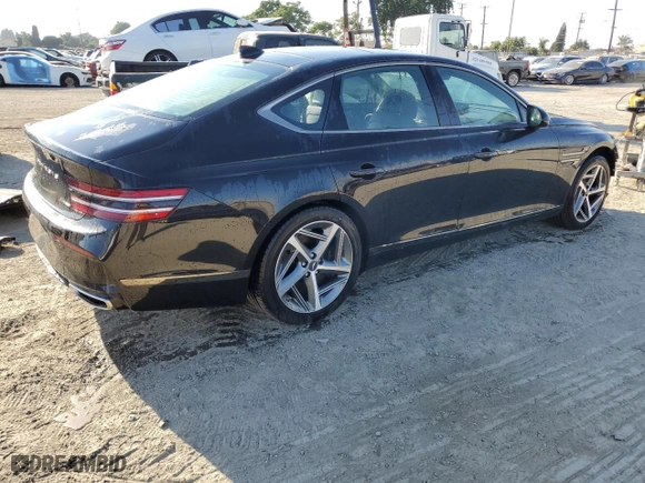 2024 Genesis G80 3.5T Sport with VIN KMTGB4SD4RU205277, listed as a Copart auction lot 74064174 with 30 mi miles and Salvage Title. Bid and sale history available at carsss.com. Image 3.
