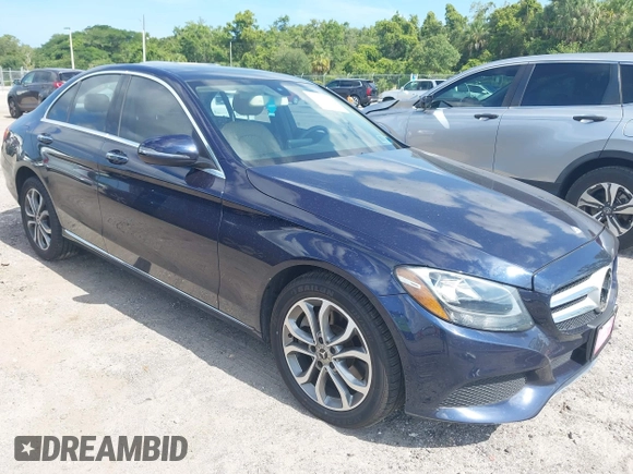 2017 Mercedes-Benz C 300 with VIN 55SWF4KB0HU212438, listed as a IAAI auction lot 42356168 with 59,579 mi miles and . Bid and sale history available at DreamBid. Image 1.