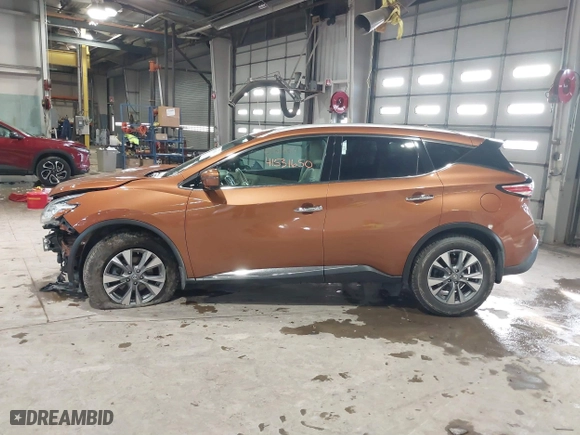 2015 Nissan Murano S with VIN 5N1AZ2MHXFN292009, listed as a IAAI auction lot 41531650 with 49,560 mi miles. Bid and sale history available at carsss.com. Image 15.