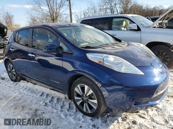 2017 Nissan LEAF S with VIN 1N4BZ0CP8HC305639, listed as a Copart auction lot 42585895 with 21,897 mi miles and Salvage Title. Bid and sale history available at carsss.com. Image 4.