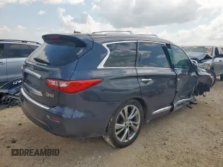 2014 Infiniti QX60 with VIN 5N1AL0MM7EC543260, listed as a Copart auction lot 60425745 with 103,094 mi miles and Salvage title. Bid and sale history available at DreamBid. Image 3.