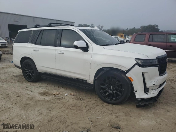 2022 Cadillac Escalade Sport Platinum with VIN 1GYS4GKL5NR186998, listed as a Copart auction lot 85714654 with 47,577 mi miles and Salvage Title. Bid and sale history available at carsss.com. Image 4.