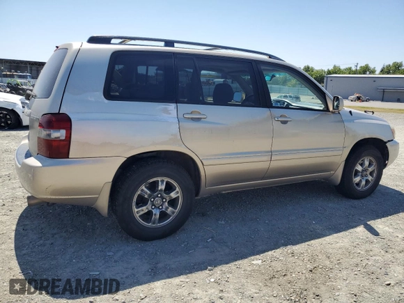2005 Toyota Highlander with VIN JTEEP21A750071882, listed as a Copart auction lot 55603845 with 230,521 mi miles and Salvage Title. Bid and sale history available at DreamBid. Image 3.