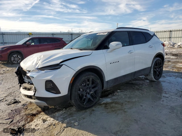 2021 Chevrolet Blazer LT with VIN 3GNKBCRS7MS545868, listed as a Copart auction lot 89017945 with 35,223 mi miles and Salvage Title. Bid and sale history available at carsss.com. Image 1.
