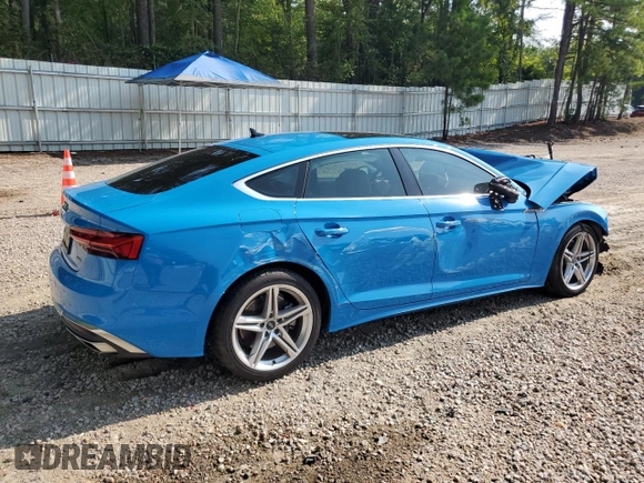 2022 Audi A5 Sportback S line Premium with VIN WAUDACF58NA008476, listed as a Copart auction lot 67375924 with 61,240 mi miles and Salvage Title. Bid and sale history available at carsss.com. Image 3.