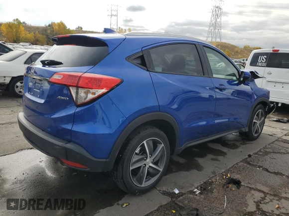 2022 Honda HR-V EX-L with VIN 3CZRU6H77NM756262, listed as a Copart auction lot 76905694 with 29,993 mi miles and Salvage Title. Bid and sale history available at carsss.com. Image 3.