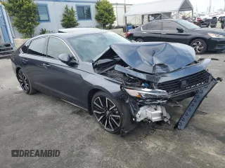 2023 Honda Accord Touring with VIN 1HGCY2F83PA013961, listed as a Copart auction lot 58853475 with 18,575 mi miles and Salvage title. Bid and sale history available at DreamBid. Image 4.