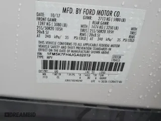 2018 Ford Explorer Limited with VIN 1FM5K7FH4JGA02019, listed as a Copart auction lot 44751085 with 50,534 mi miles and Salvage Title. Bid and sale history available at carsss.com. Image 13.