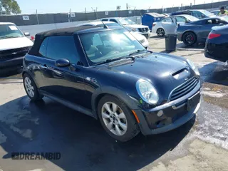 2006 MINI Convertible S with VIN WMWRH33536TK58395, listed as a IAAI auction lot 41637240 with 120,712 mi miles and . Bid and sale history available at DreamBid. Image 1.
