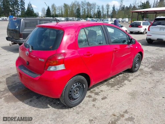 2010 Toyota Yaris with VIN JTDKT4K34A5298426, listed as a IAAI auction lot 42008402 with 105,580 mi miles. Bid and sale history available at carsss.com. Image 4.