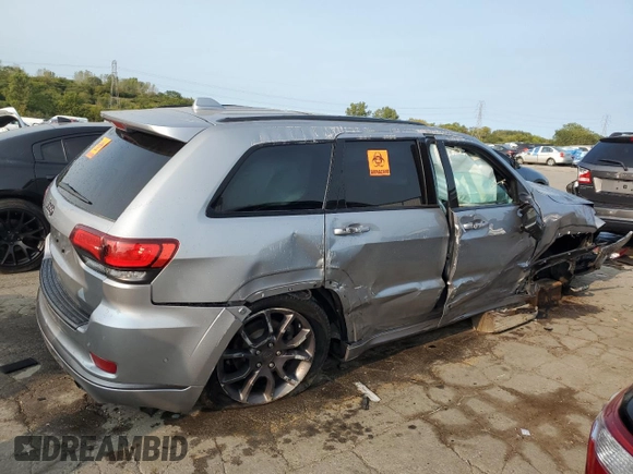 2020 Jeep Grand Cherokee Overland with VIN 1C4RJFCG3LC251579, listed as a Copart auction lot 70312594 with 59,656 mi miles and Salvage Title. Bid and sale history available at carsss.com. Image 3.