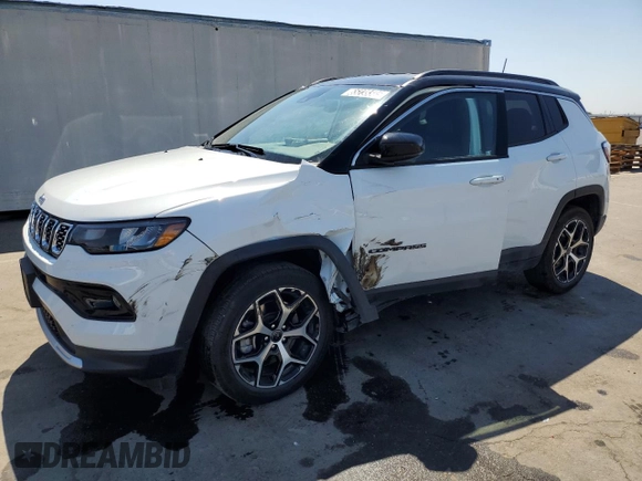 2025 Jeep Compass Limited z VIN 3C4NJDCN6ST525944, wystawiony jako Copart lot #65238385 z przebiegiem 18 480 mil mil oraz Czysty tytuł • Clean title. Historia ofert i sprzedaży dostępna na DreamBid. Obrazek 1.