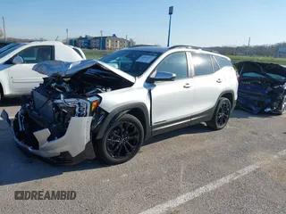 2022 GMC Terrain SLE with VIN 3GKALMEV9NL257678, listed as a IAAI auction lot 41875827 with 21,742 mi miles and . Bid and sale history available at carsss.com. Image 18.