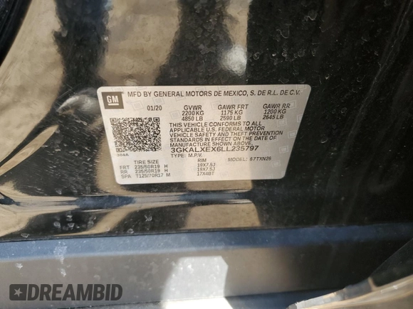 2020 GMC Terrain Denali с VIN 3GKALXEX6LL235797, выставлен на аукционе Copart как лот 49623175 с пробегом 49 077 миль миль и На запчасти • Non repairable. История ставок и продаж доступна на DreamBid. Изображение 13.