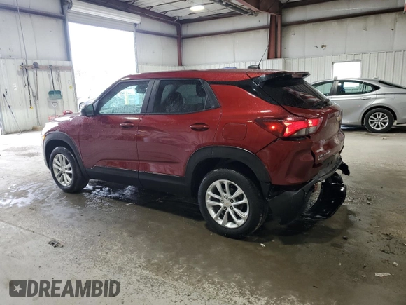 2024 Chevrolet TrailBlazer LS with VIN KL79MNSL6RB051615, listed as a Copart auction lot 50523835 with 20,108 mi miles and Salvage Title. Bid and sale history available at DreamBid. Image 2.