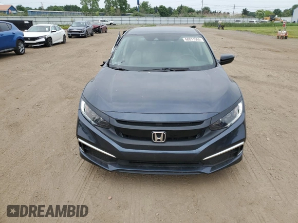 2020 Honda Civic LX with VIN 19XFC2F69LE025564, listed as a Copart auction lot 60811565 with 12,480 mi miles and Salvage title. Bid and sale history available at DreamBid. Image 5.