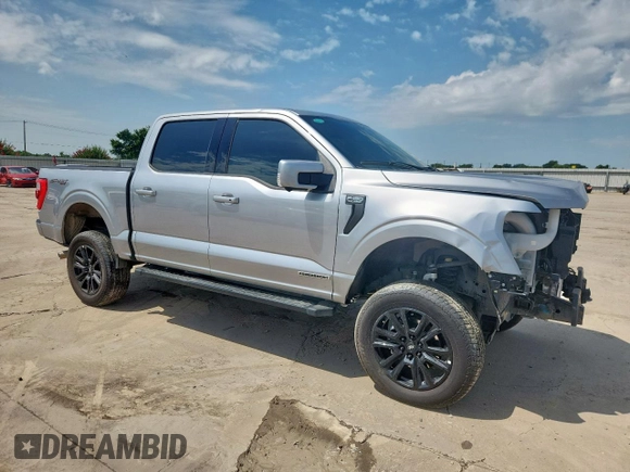 2023 Ford F-150 XL with VIN 1FTFW1ED3PFB64344, listed as a Copart auction lot 55409115 with 20,817 mi miles and Salvage title. Bid and sale history available at DreamBid. Image 4.