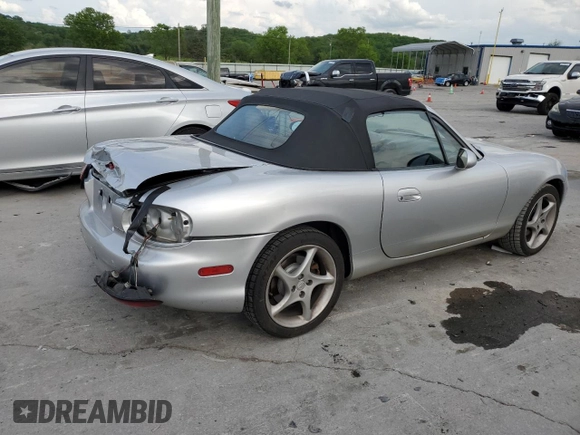2001 Mazda MX-5 Miata z VIN JM1NB353510208400, wystawiony jako Copart lot #54516515 z przebiegiem 148 198 mil mil oraz Czysty tytuł • Clean title. Historia ofert i sprzedaży dostępna na DreamBid. Obrazek 3.