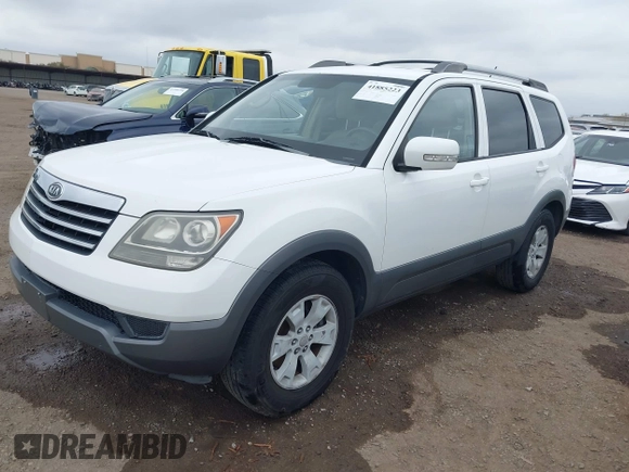 2009 Kia Borrego EX with VIN KNDJH741595027770, listed as a IAAI auction lot 41885223 with 125,417 mi miles. Bid and sale history available at carsss.com. Image 2.