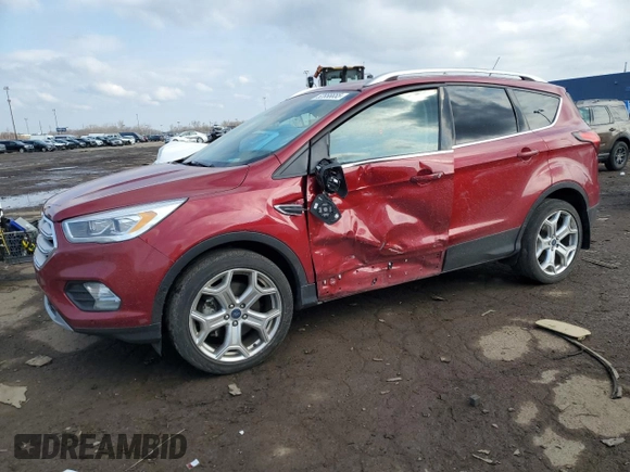 2019 Ford Escape Titanium with VIN 1FMCU9J91KUB56025, listed as a Copart auction lot 52856655 with 56,612 mi miles and Clean Title. Bid and sale history available at carsss.com. Image 1.